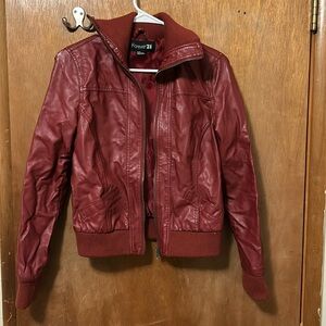 Faux leather “members-only-style” jacket